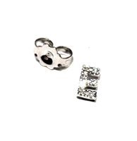 Mono orecchino Bolzoni Donna Lettere e simboli in Oro bianco Diamante BO0313-E-MONO